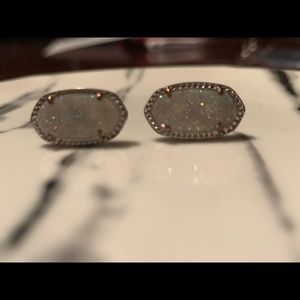 Kendra Scott White Druzy Earrings